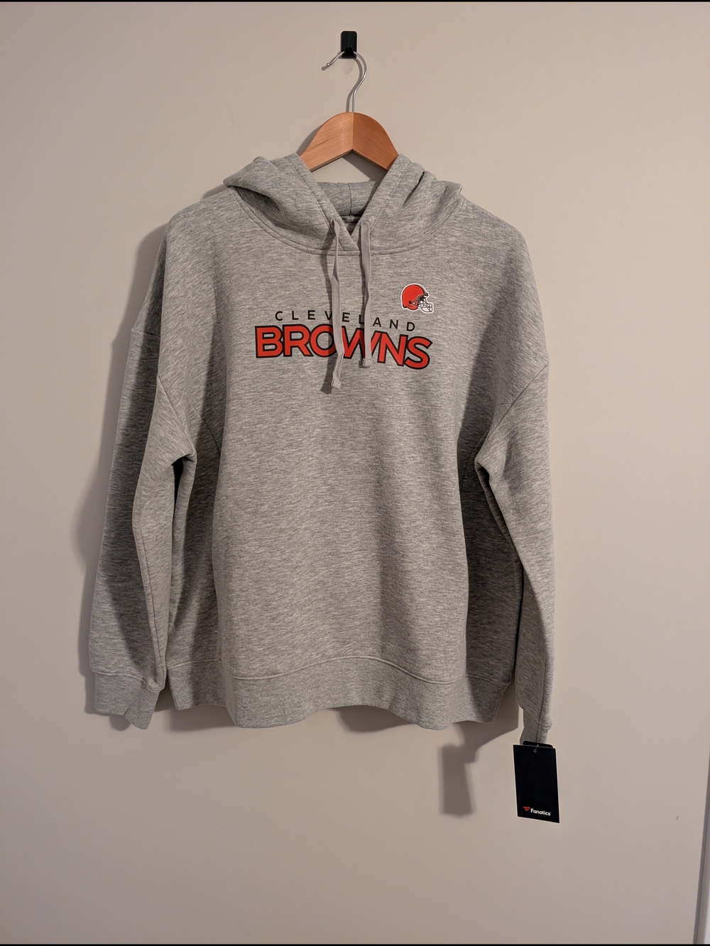 Women's XL NFL Cleveland Browns Gray Crewneck Hoodie